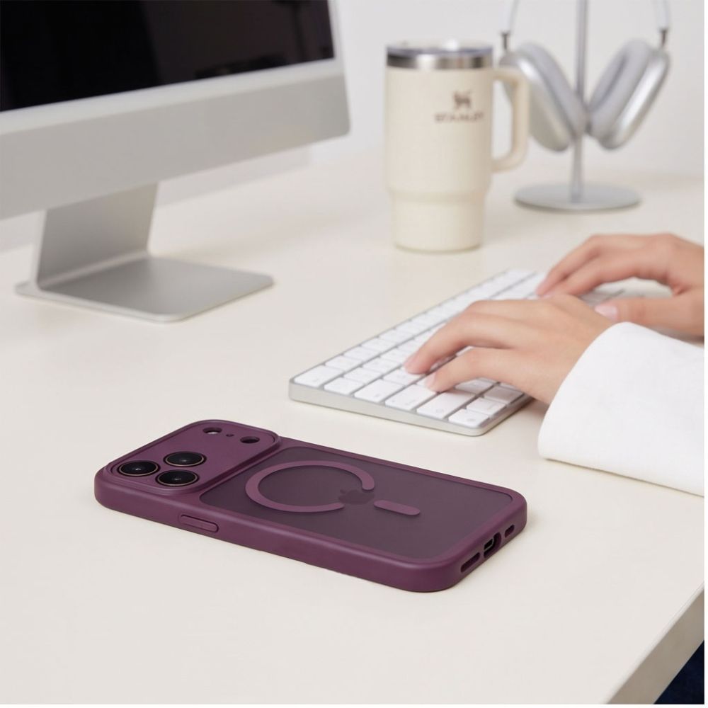 Tech Protect Basicmag Magsafe Iphone 17 Pro Max / 18 Pro Max Mat Burgundy