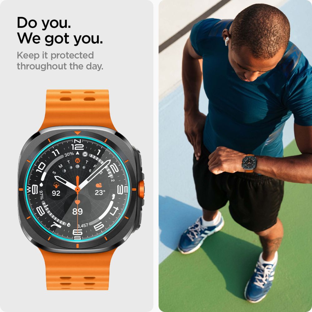 Hærdet Glas Spigen Glas.Tr ”Ez Fit” 2 Pack Samsung Galaxy Watch Ultra 2024 / 2025 (47 Mm) Klar