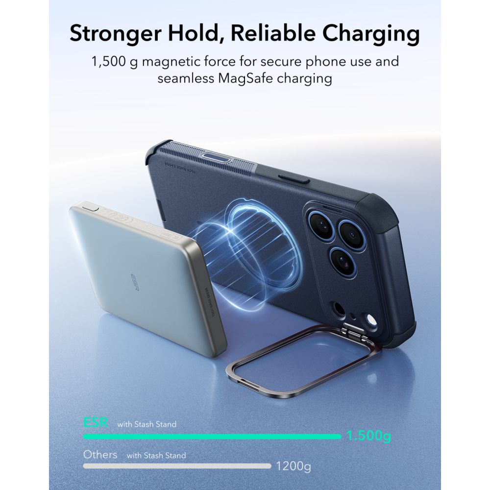 Esr Cyber Tough Støtte Magsafe Iphone 17 Pro Max / 18 Pro Max Blå