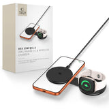 Tech Protect A55 2 I 1 Magnetisk Magsafe Trådløs Oplader 25 W Qi2.2 Sort