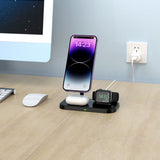 Tech Protect Qi15 W A22 3 I 1 Magnetisk Magsafe Trådløs Oplader Sort