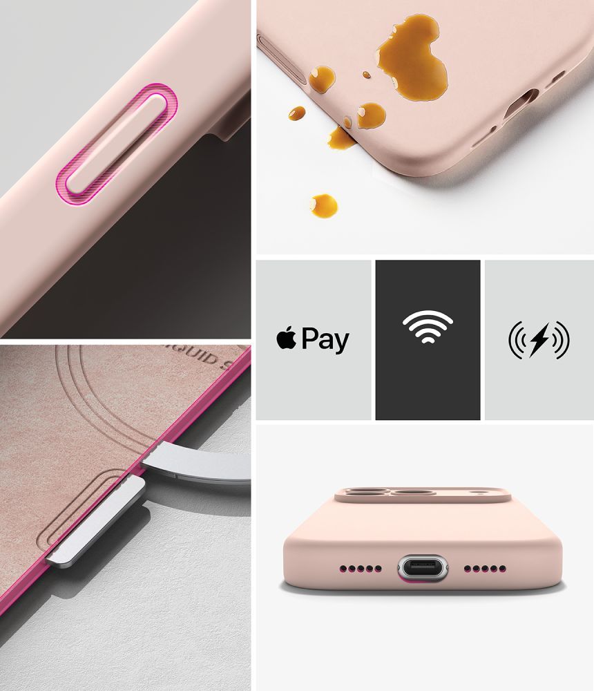 Ringke Silikone Magnetisk Magsafe Iphone 18 Pro Max Pink Sand