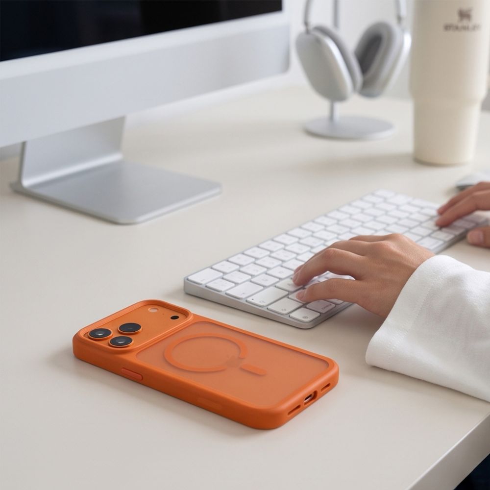 Tech Protect Magmat Magsafe Cc Iphone 17 Pro Max / 18 Pro Max Matte Cosmic Orange