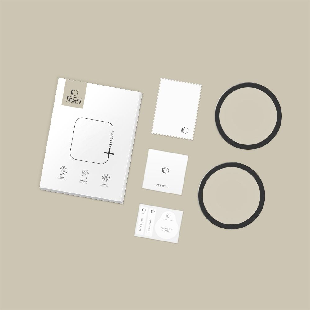 Hybridglas Tech Protect Glas Flex+ 2 Pack Garmin Venu 4 (41 Mm) Sort