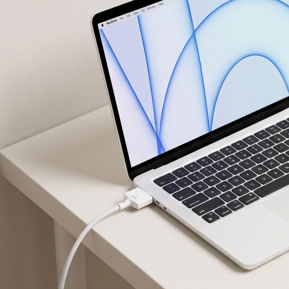 Tech Protect Mmc01 Ultraboost Magnetisk Macbook Kabel Usb C Til Magsafe 3 140 W 300 Cm Hvid