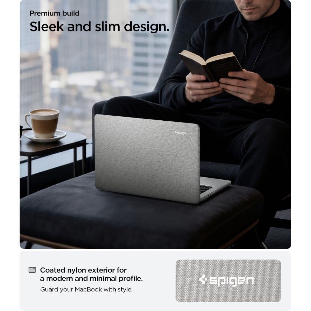 Spigen Urban Fit Macbook Pro 14 M1 M5 / M5 Pro / M5 Pro Max 2021 2026 Lynggrå