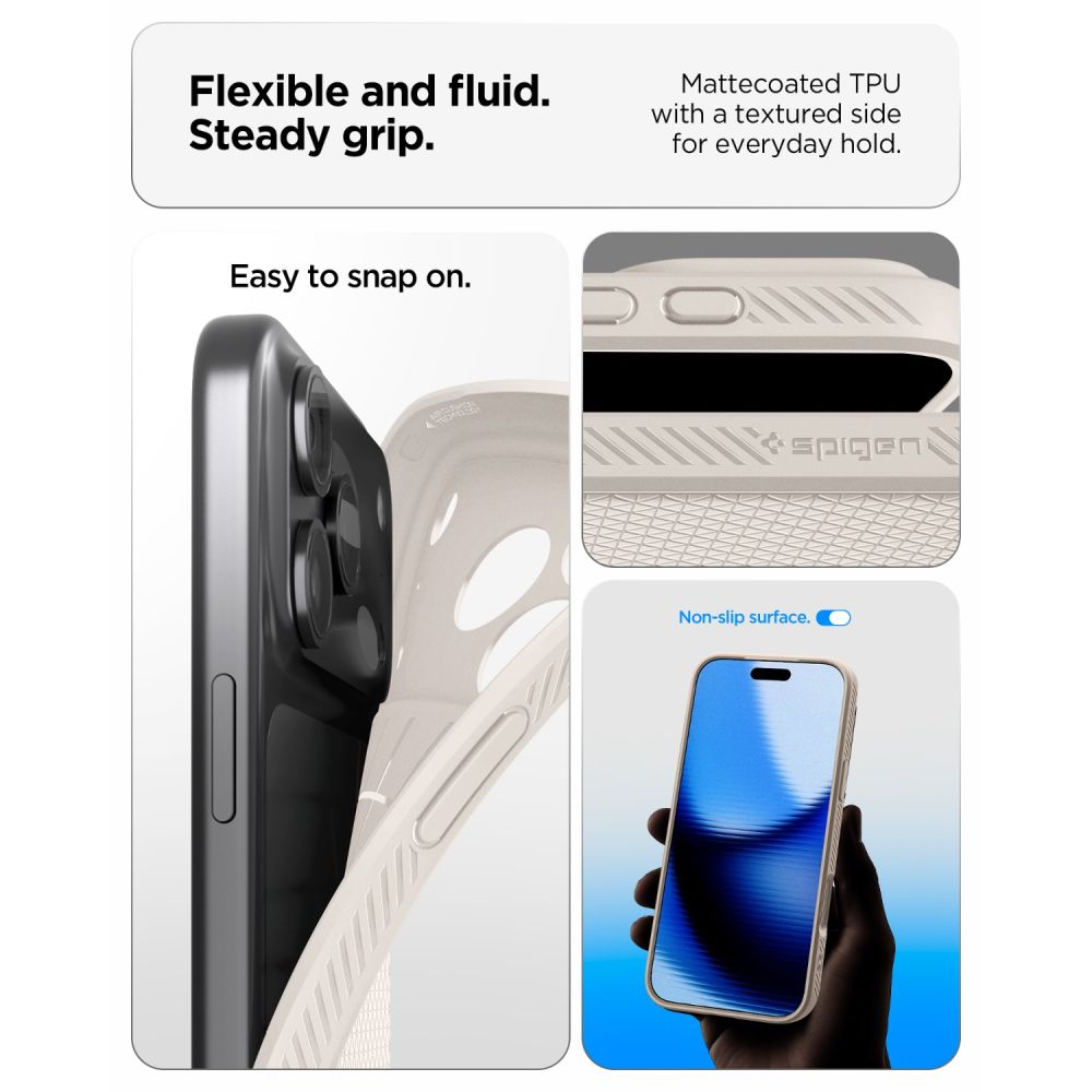 Spigen Liquid Air Iphone 17 Pro Max / 18 Pro Max Naturlig Titanium