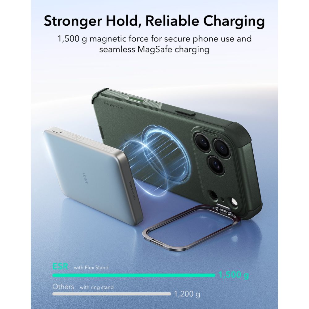 Esr Cyber Tough Støtte Magsafe Iphone 17 Pro Max / 18 Pro Max Grøn