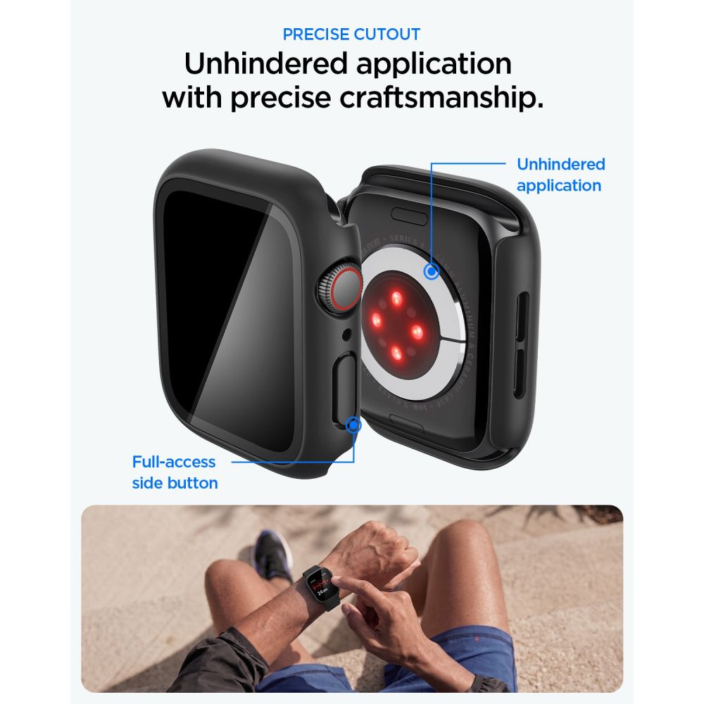 Spigen Thin Fit 360 Apple Watch 4 / 5 / 6 / Se 1 / 2 / 3 (44 Mm) Sort