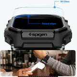 Spigen Lite Fit Pro & Hærdet Glas Til Apple Watch Ultra 1 / 2 / 3 / 4 (49 Mm) Matsort