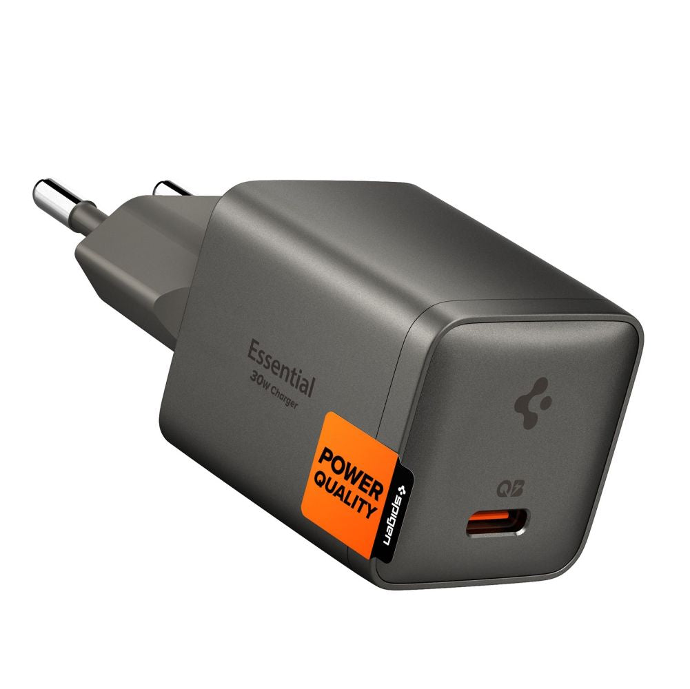 Spigen Ee301 Eu Gan Essential 1 Port Netværksopladder 30 W Gunmetal