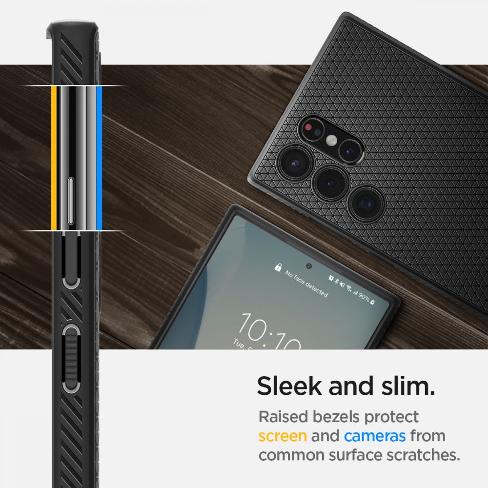 Spigen Liquid Air Galaxy S22 Ultra Mat Sort