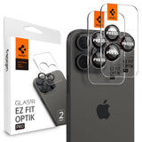 Kamera Beskyttelse Spigen Optik Pro L Series Glas.Tr ”Ez Fit” Kamera Beskyttelse 2 Pack Iphone 14 Pro / Max / 15 Pro / Max / 16 Pro / 16 Max / 17 Pro / 17 Max Sort/Rød