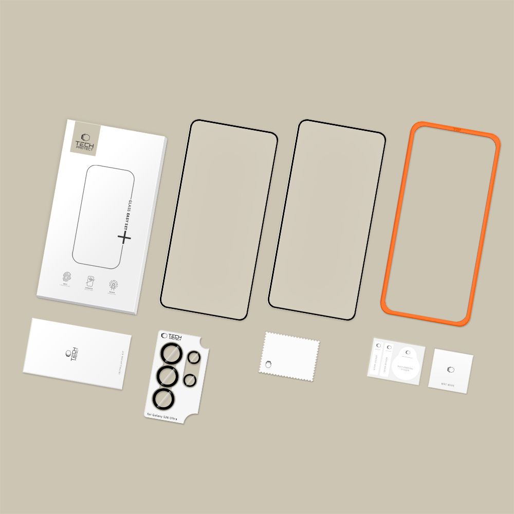 Hærdet Glas Tech Protect Easy Set+ 3 Pack Galaxy S26 Ultra Black