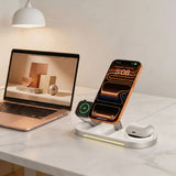 Tech Protect A51 Arcticboost 3 I 1 Magnetisk Mag Safe Trådløs Oplader 25 W Qi2.2 Hvid