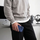 Tech Protect Magmat Magsafe Cc Iphone 17 Pro / 18 Pro Dyb Blå/Klar