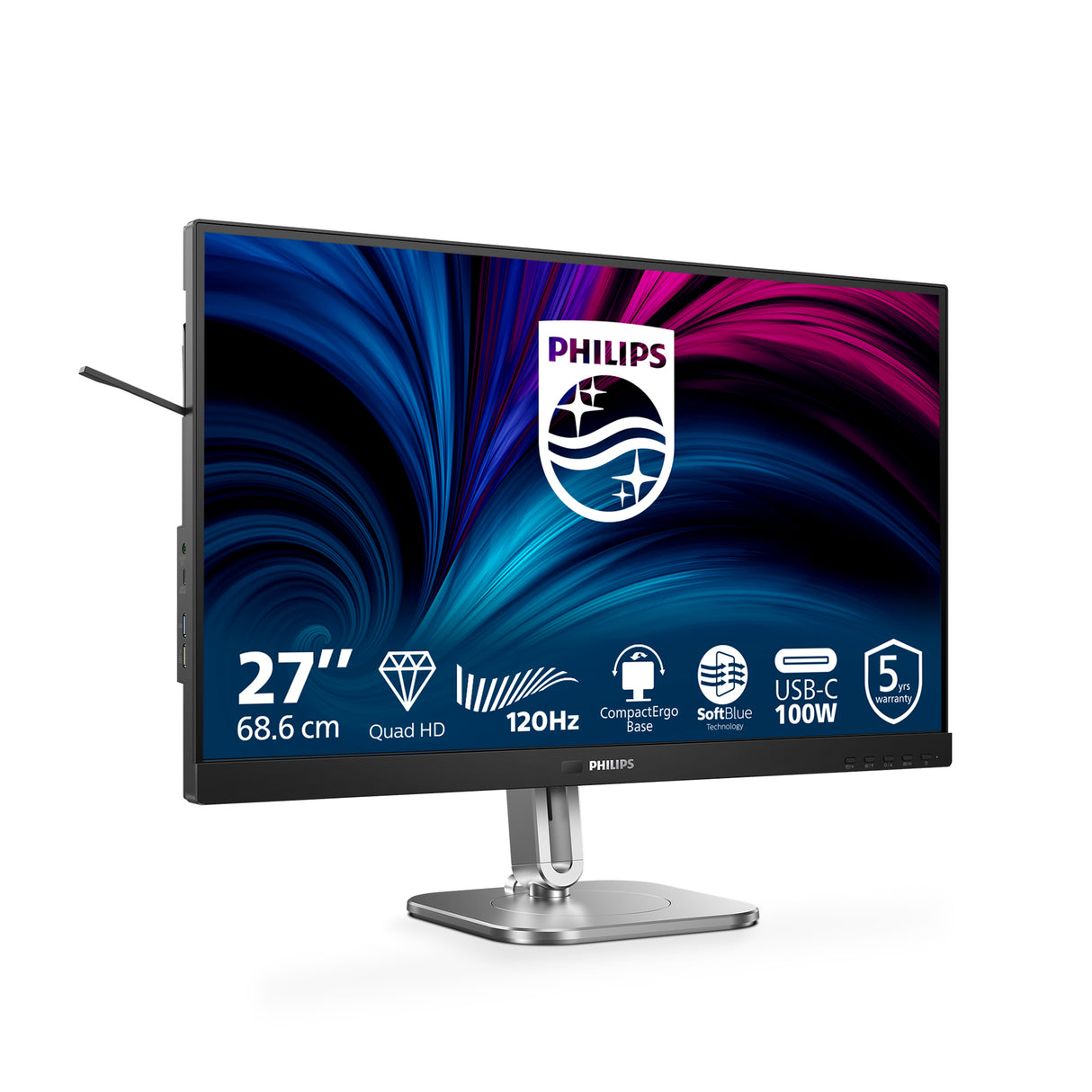 Philips 27B2U4601/00 27 IPS 2560 x 1440 (2K) DisplayPort HDMI USB-C 120 Hz