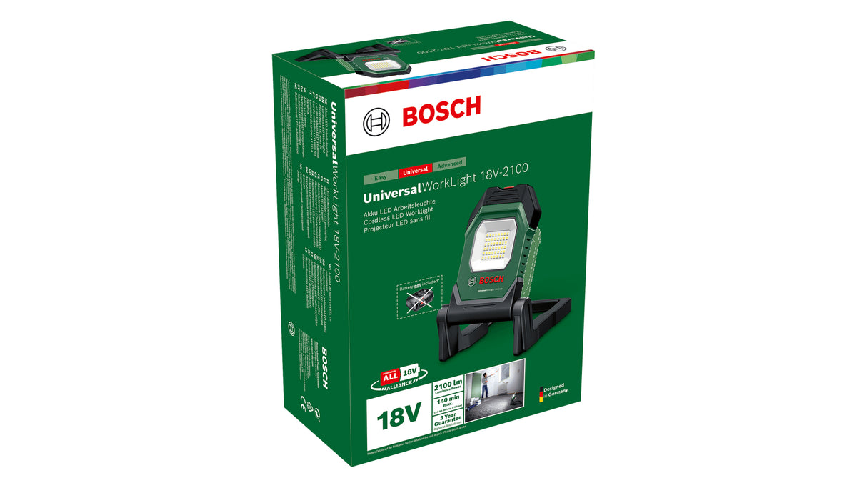 Bosch Universal WorkLight 18V-2100 Projektører Koldt hvidt lys
