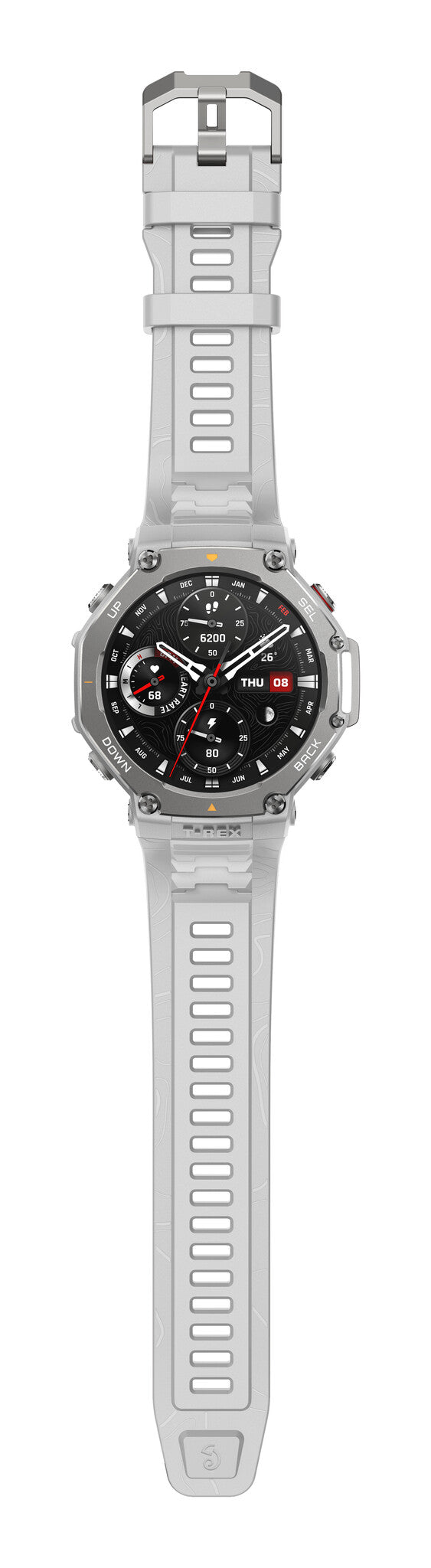 Amazfit T-Rex 3 3,81 cm (1.5") AMOLED Digital 480 x 480 pixel Berøringsskærm Rustfrit stål GPS (satellit)