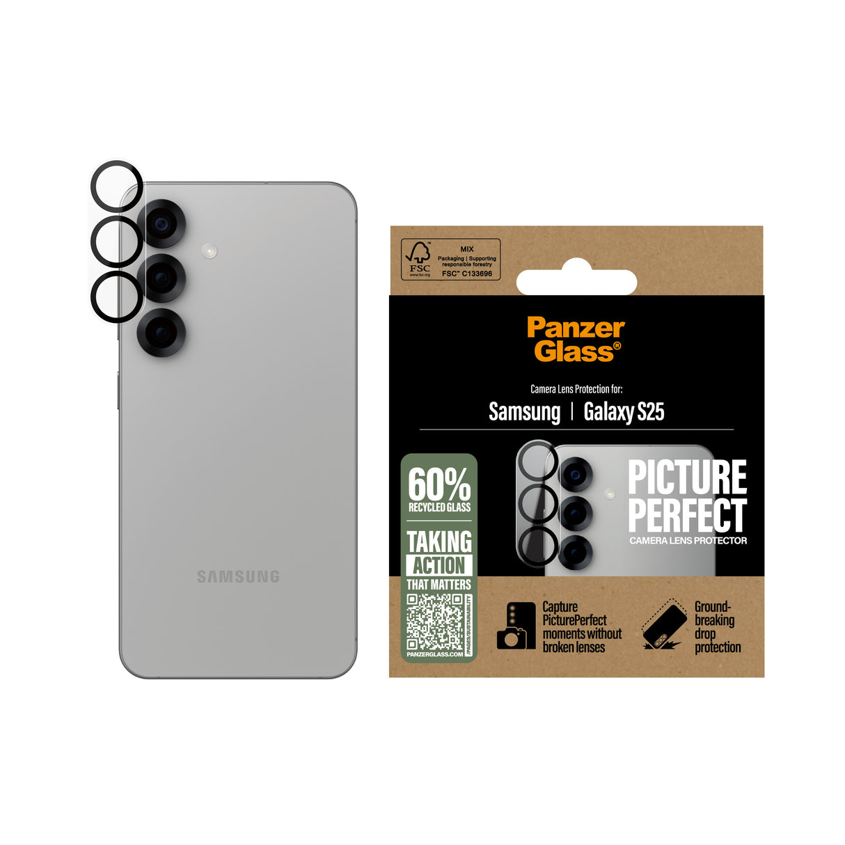 PanzerGlass ® PicturePerfect Kameralinsebeskytter Samsung Galaxy S25