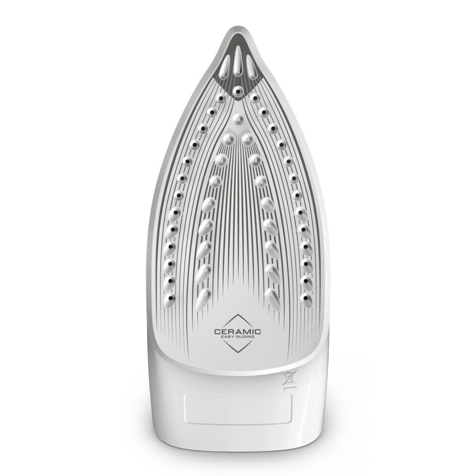 Tefal Virtuo 30 FV2C40E0 strygejern Tør & dampstrygejern Keramisk strygesål 2000 W Fersken, Hvid