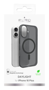 PURO Daylight mobiltelefon etui 17 cm (6.7") Cover Sort, Gennemsigtig