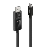 Lindy 43342 videokabel adapter 2 m USB Type-C DisplayPort Sort