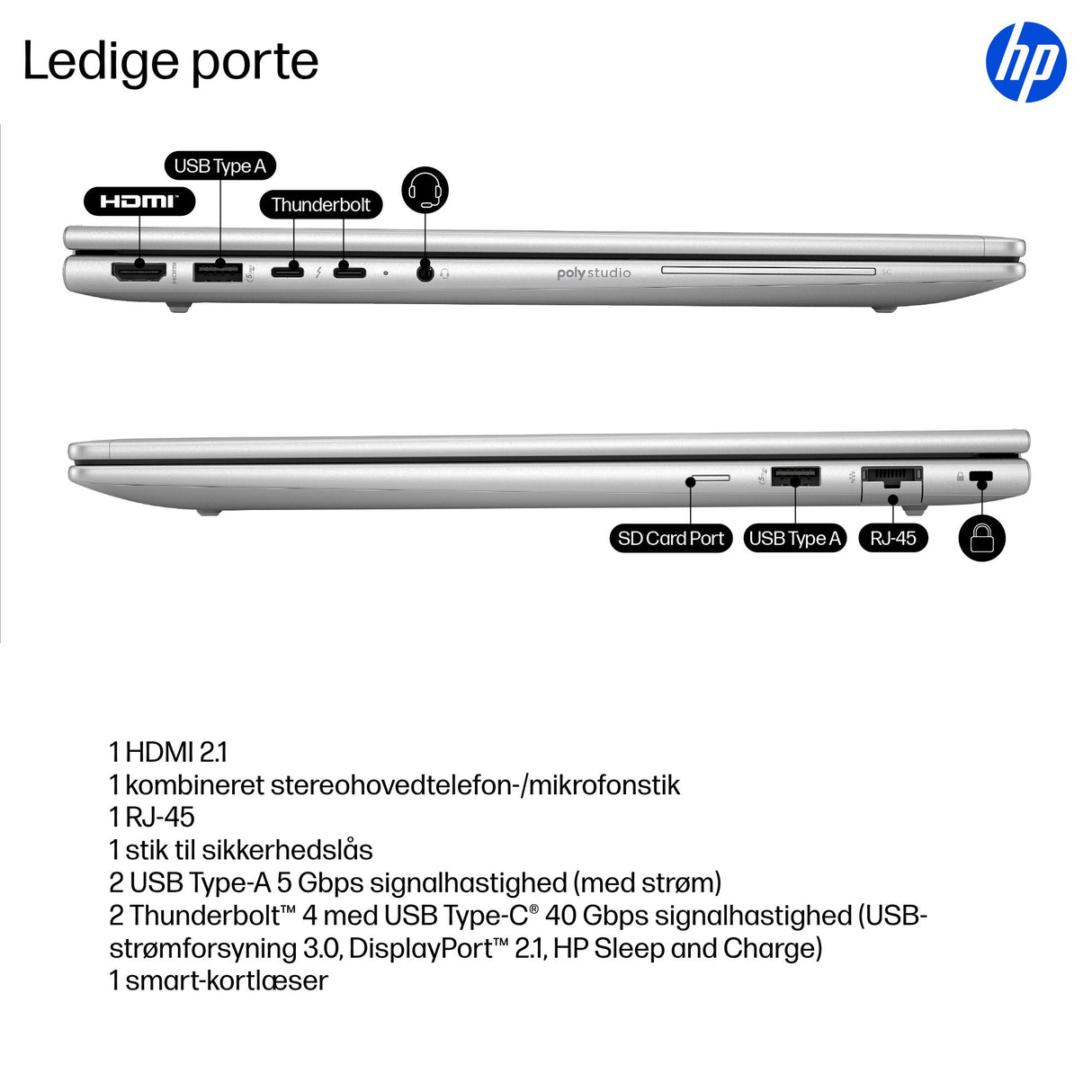HP EliteBook 6 G1i AI Intel Core Ultra 5 225U Laptop 40,6 cm (16") WUXGA 24 GB DDR5-SDRAM 512 GB SSD Wi-Fi 7 (802.11be) Windows 11 Pro AI PC Sølv