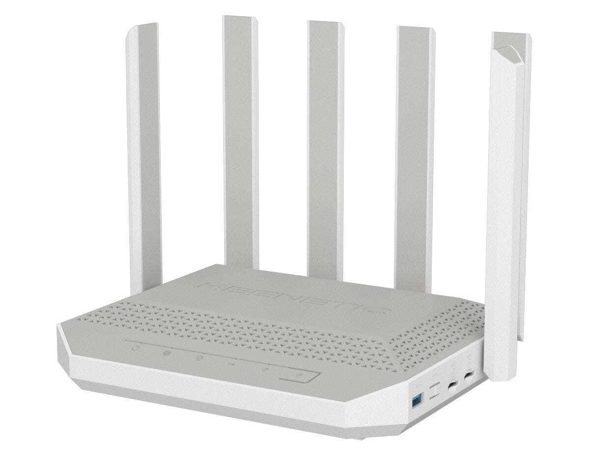 Keenetic Hero 5G (KN-4110) trådløs router 2.5 Gigabit Ethernet Dual-band (2,4 GHz / 5 GHz) Grå, Hvid