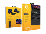ZAGG Pro Keys 2 - Tastatur og folio-etui (folio-cover) - baggrundsbelyst - trådløs - Bluetooth - QWERTY - Nordisk - til Apple 11-tommer iPad Pro Wi-Fi, Wi-Fi + Cellular
