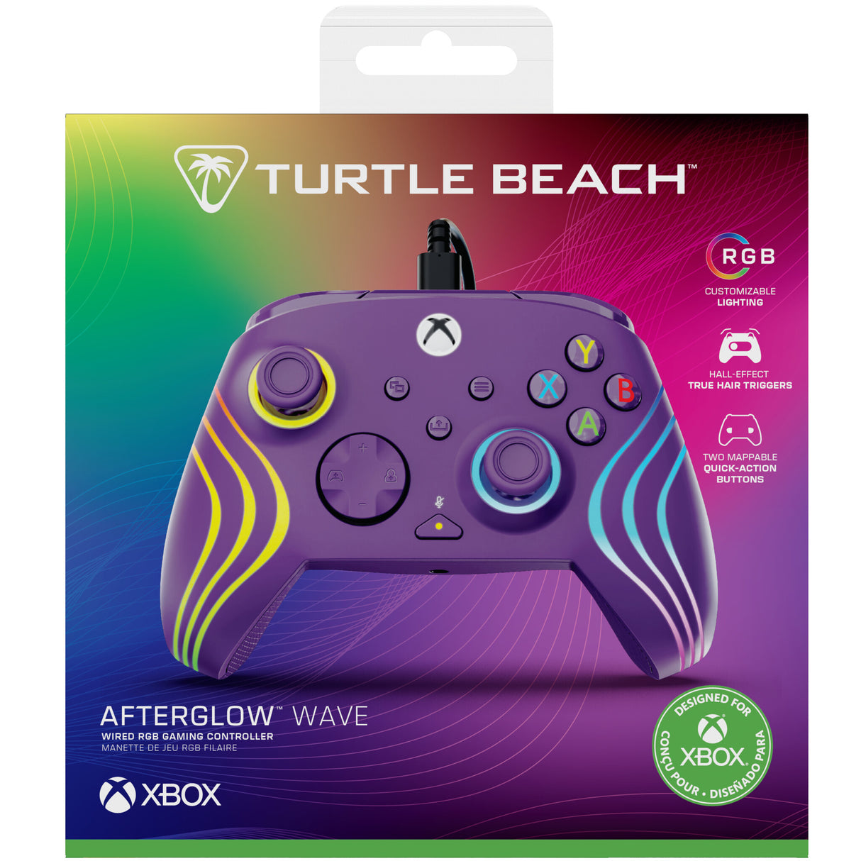 Turtle Beach Afterglow Wave Lilla USB Gamepad PC, Xbox, Xbox One, Xbox Series S, Xbox Series X