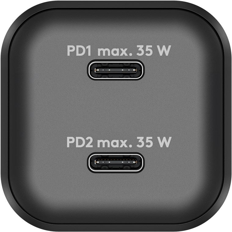 Goobay 2-ports USB GaN Oplader 35W PD Sort