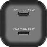 Goobay 2-ports USB GaN Oplader 35W PD Sort