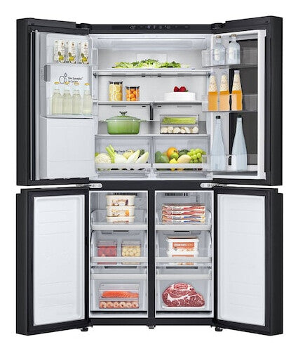 LG InstaView GMG860EPBE side-by-side køle-fryseskab Fritstående 508 L Sort