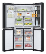 LG InstaView GMG860EPBE side-by-side køle-fryseskab Fritstående 508 L Sort