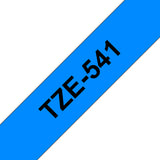 Brother TZE-541 etiketbånd Sort på blå