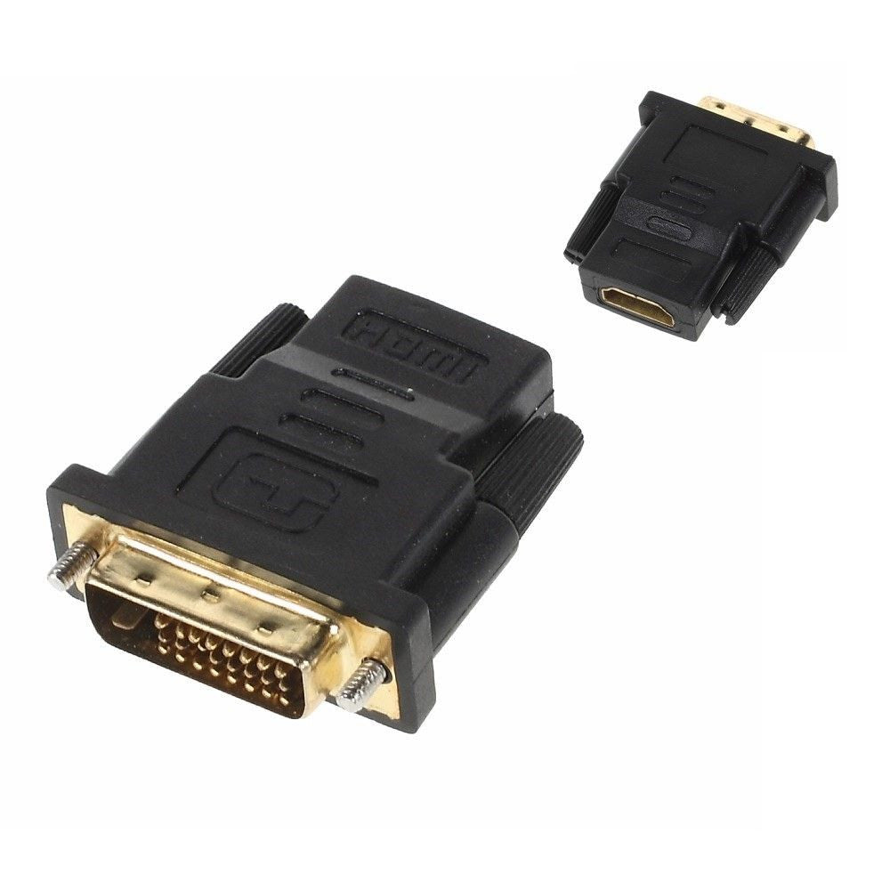 HDMI-HUNSTIK 19 POL. / DVI-D HANSTIK 24+1 POL VINKELADAPTER