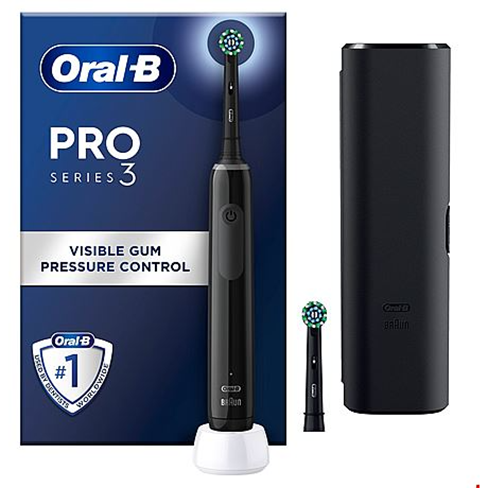 Oral-B Pro Series 3 sort inkl. rejseetui - El-tandbørste