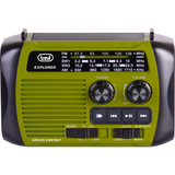 TREVI EXPLORER, Bærbar dynamo- og solar FM-radio med Powerbank (Grå)