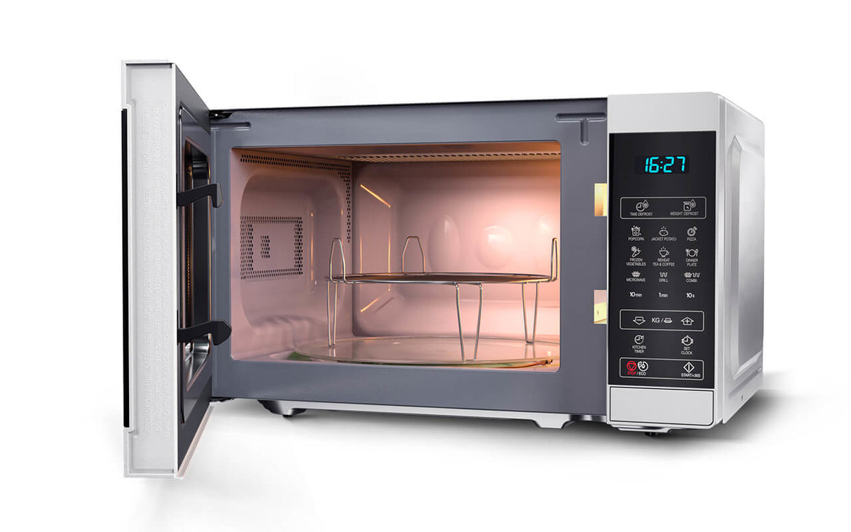 Sharp YC-MG02E-S mikrobølgeovn Sort, Stål Kombination mikroovn Bordplade 20 L 800 W