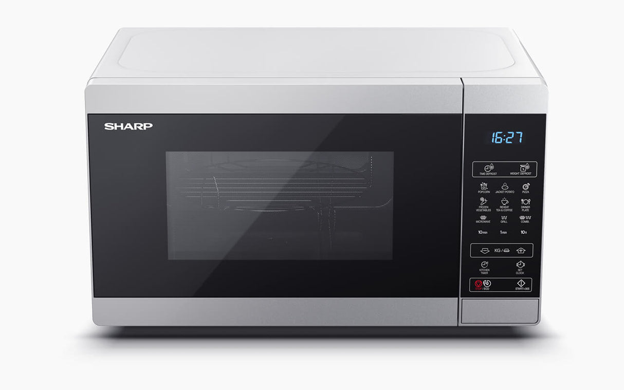 Sharp YC-MG02E-S mikrobølgeovn Sort, Stål Kombination mikroovn Bordplade 20 L 800 W