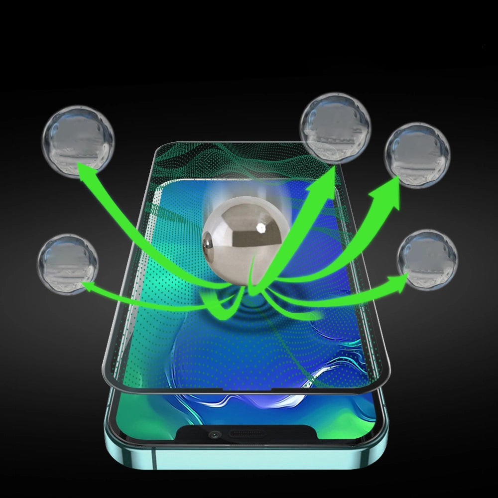 Bestsuit 6in1 sæt til iPhone 13 mini-kasse / tempereret glas flexi / bagkasse beskyttende film / kameraobjektiv tempereret glas / klud / applikator (D30 Buffer)