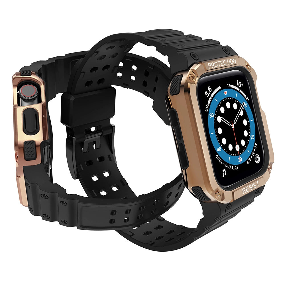 Beskyttelse Strap Band til Apple Watch 38/40/41mm Armored Case Strap - sort, Rose Gold
