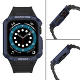 Beskyttelsesrem til Apple Watch 38/40/41 mm pansret bagrem - sort, blå
