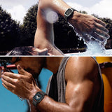 Beskyttelse Strap Band til Apple Watch 38/40/41mm Armored Case Strap - sort, guld