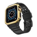Beskyttelse Strap Band til Apple Watch 38/40/41mm Armored Case Strap - sort, guld