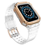 Beskyttelse Strap Band til Apple Watch 38/40/41mm Armored Case Strap - Transparent, Rose Gold