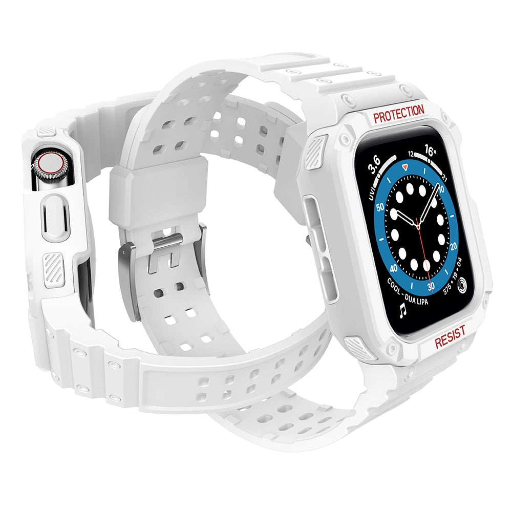 Beskyttelsesrem til Apple Watch 38/40/41 mm pansret bagrem - hvidt
