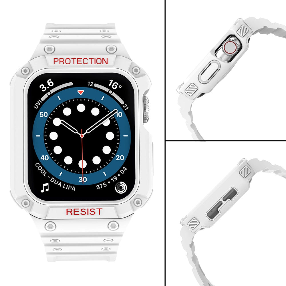 Beskyttelsesrem til Apple Watch 38/40/41 mm pansret bagrem - hvidt