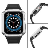 Beskyttelse Strap Band til Apple Watch 38/40/41mm Armored Case Strap - sort, sølv